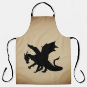 Tablier Fond rustique Dragon noir (Recto)