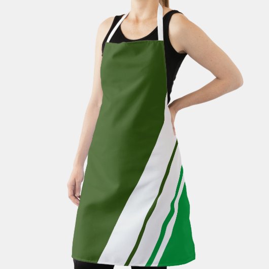 Tablier Forêt amusante Kelly Green Offset White Slange (Insitu)