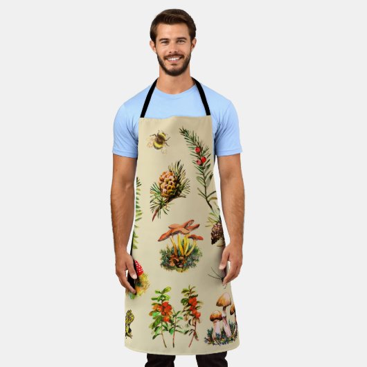 Tablier Forêt, champignons sauvages (Porté)