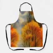 Tablier Forêt d'automne rustique - Aquarelle d'automne (Recto)