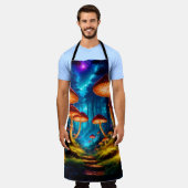 Tablier Forêt de champignons magique de minuit (Porté)