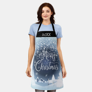 Tablier Forêt de Imaginaire de Noël de fée enneigée 20