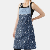 Tablier Forêt de Noël bleue (Insitu)