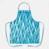Tablier Forêt fractale bleue (Recto)