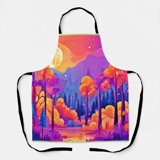 Tablier Forêt Lune Vibrante (Recto)