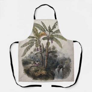 Tablier Forêt tropicale antique de bananiers   Bota vintag