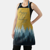 Tablier Forêts Arbres Golden Paysage Joyeux Vacances (Insitu)