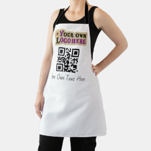 Tablier Format de texte personnalisé, logo et code QR