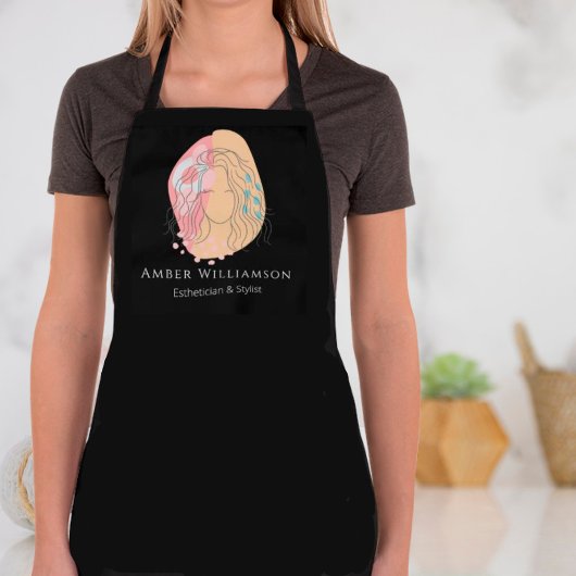 Tablier Formes Abstraites modernes Boho Orange Rose Woman 