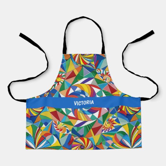 Tablier Formes Abstraites Rainbow Custom Motif (Recto)
