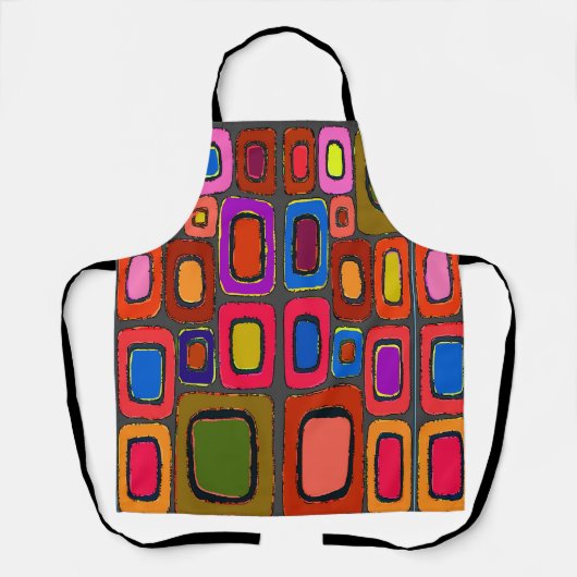 Tablier Formes Abstraites, style Matisse, ajouter du texte (Recto)