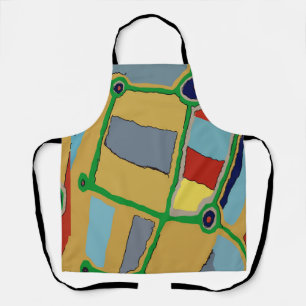 Tablier Formes Abstraites, style Matisse, ajouter du texte