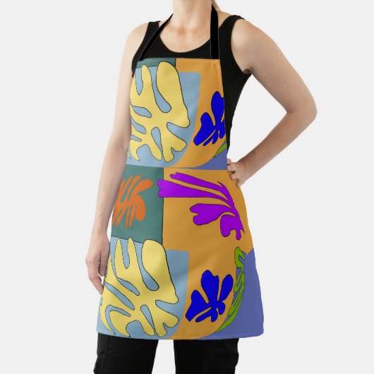 Tablier Formes Abstraites, style Matisse, ajouter du texte (Insitu)