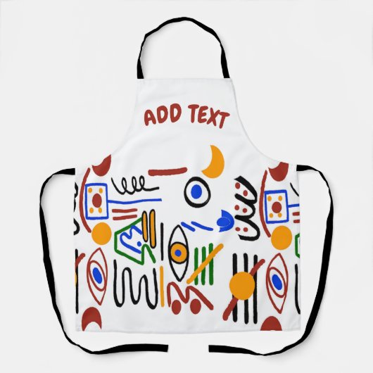 Tablier Formes de croissant Conception de dessin ajouter d (Recto)