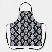 Tablier Formes florales pastel sur fond noir (Recto)