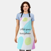Tablier Formes géométriques abstraites pastel ajouter nom (Porté)