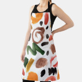 Tablier Formes géométriques aquarelles. bru Abstrait (Insitu)