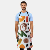 Tablier Formes géométriques aquarelles. bru Abstrait (Porté)