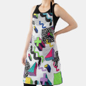 Tablier Formes géométriques multicolores, motif rétro. (Insitu)