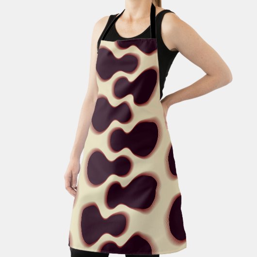 Tablier Formes globulaires épineuses, teintes marron motif (Insitu)