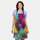 Tablier formes hexagones géométriques modernes Abstraites (Porté)