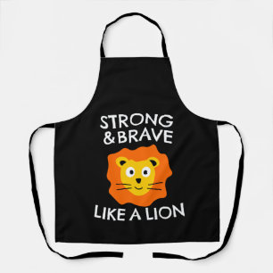 Tablier Fort et courageux comme un lion
