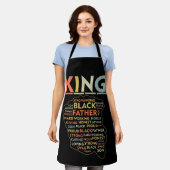 Tablier Fort Roi Noir Afro-Africain Afro-Américain Naturel (Porté)