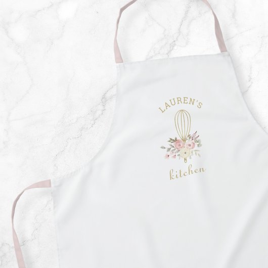 Tablier Fouet floral rustique élégant