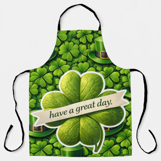 Tablier Four leaf clover Saint Patrick (Recto)