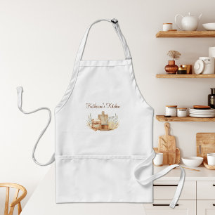 Tablier Fournitures de cuisine personnalisées aquarelle po