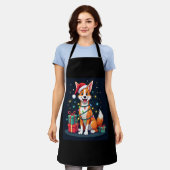 Tablier Fox Terrier Xmas Éclairage Père Noël Fox Terrier C (Porté)