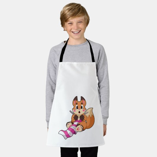 Tablier Fox with Scarf (Porté)