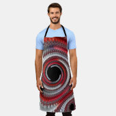 Tablier Fractale Abstraite de la spirale rouge (Porté)