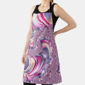 Tablier Fractale en spirale rose violet abstrait (Insitu)