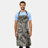 Tablier Fragment de pierre noir et gris (Porté)