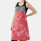 Tablier Fraise à l'aquarelle mignonne (Insitu)
