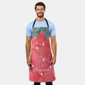 Tablier Fraise d'aquarelle mignonne (Porté)