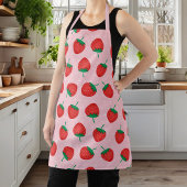Tablier Fraise D'Été Rose Et Rouge
