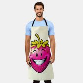 Tablier Fraise rose (Porté)
