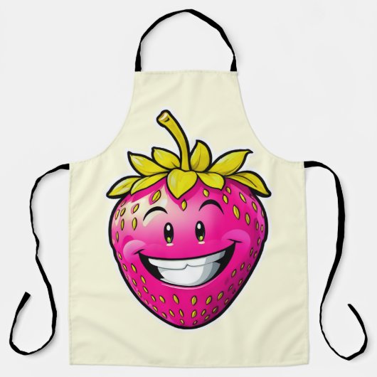 Tablier Fraise rose (Recto)