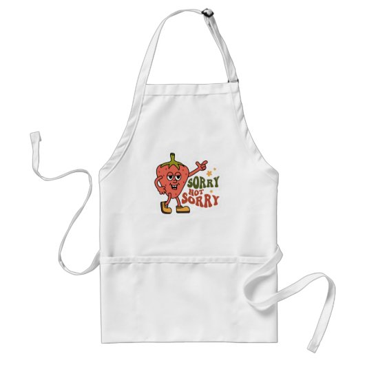 Tablier Fraise Sarcastique Désolé Pas Désolé (Devant)