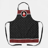 Tablier Fraise Whimsical Cupcake Baker Dot Stripe (Recto)