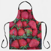 Tablier Fraises avec feuilles verts (Recto)