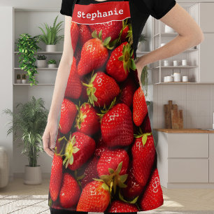 Tablier Fraises Baies Rouges Fruits Frais Personnalisés