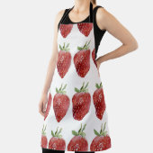 Tablier Fraises d'aquarelle : motif transparent (Insitu)