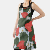 Tablier Fraises : motif de fruits d'été. (Insitu)