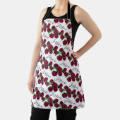 Tablier Framboises tirant rouge vert nom motif (Insitu)