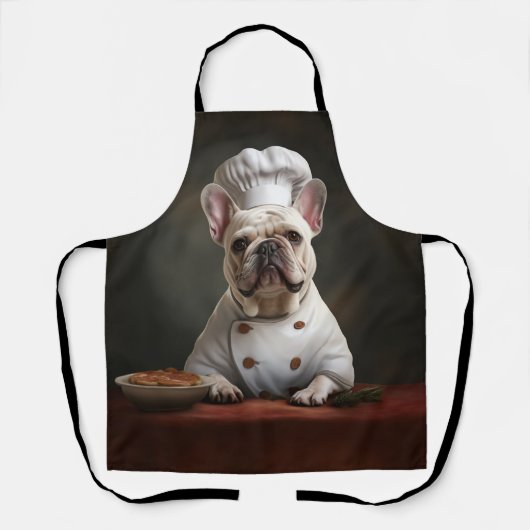 Tablier Français Chef Bulldog Frenchie (Recto)