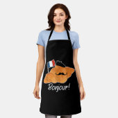 Tablier Français Croissant Lover France Drapeau Francophil (Porté)