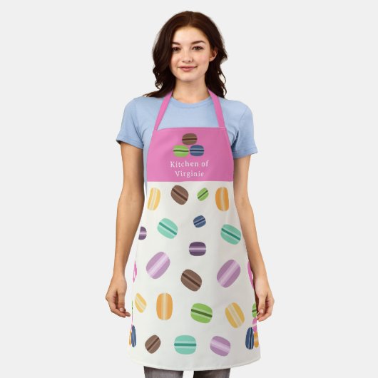 Tablier Français Macarons Apron (Porté)